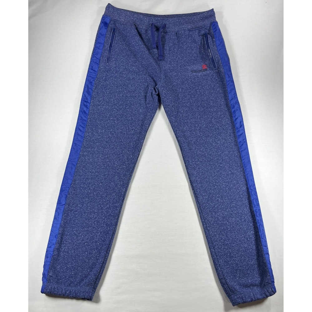 United Core Star Mens 2XL Heather Blue Fleece Jogger Sweatpants Zipper Pockets